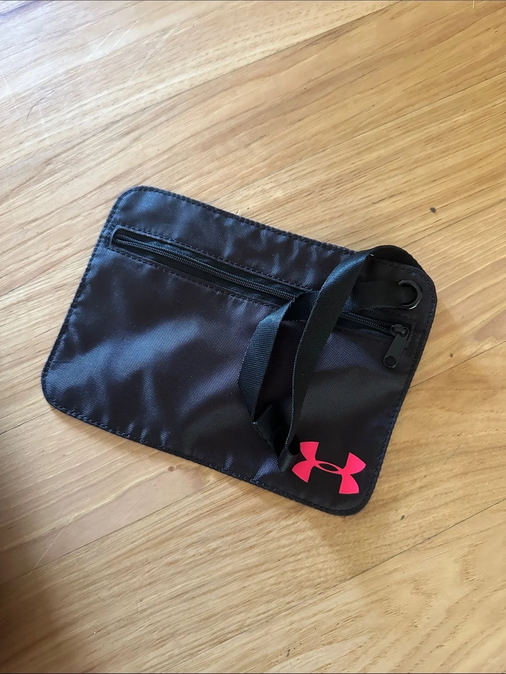 Under Armour Black workout Tote with Hot Pink Graphic Logo